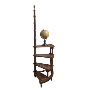 Trapje - Mahonie - Bibliotheekstappen