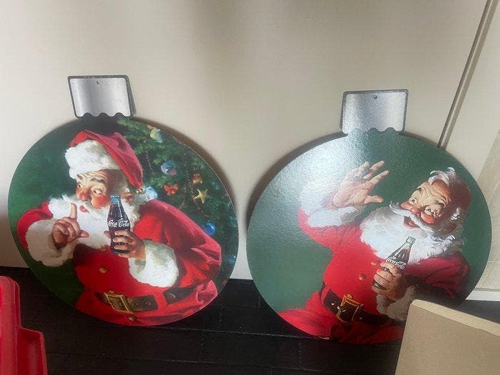 Lot publiciteitsartikelen Coca cola jaren 90 - Reclamebord, Antiquités & Art, Antiquités | Jouets