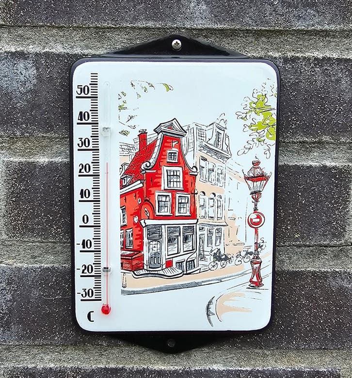 Amsterdam emaille thermometer, Collections, Marques & Objets publicitaires, Envoi