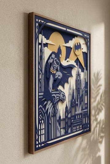 MEDSAN - Batman Gotham Papercut style () - UNIQUE, Antiek en Kunst