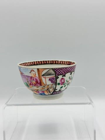 Fine 18thC Chinese Export Mandarin Palette Porcelain Tea