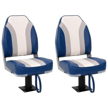 vidaXL Bootstoelen inklapbaar 2 st met hoge rugleuning, Watersport en Boten, Bootonderdelen, Verzenden, Nieuw