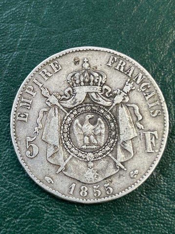 Frankrijk. Napoléon III. 5 Francs 1855-A, Paris (Zonder