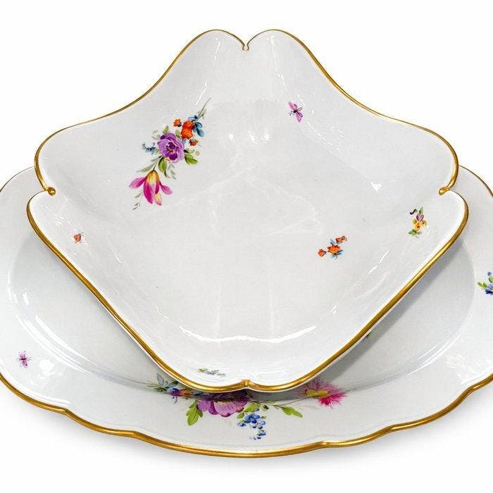 Carl Teichert - Schotel (2) - Porselein - Meissen, Antiek en Kunst, Antiek | Glaswerk en Kristal