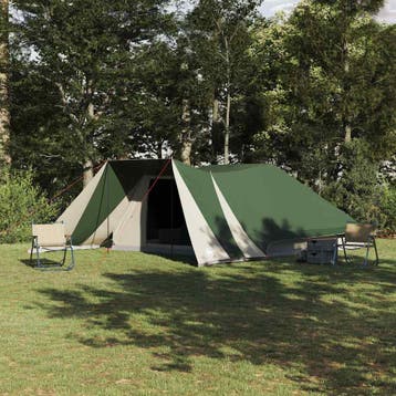 vidaXL Tipi Tent 12-persoons Groen taft, Verzenden, Nieuw