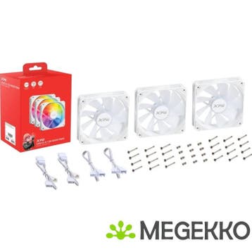 XPG VENTO R 120 ARGB PWM Reverse Blade 3-Pack Wit, Informatique & Logiciels, Refroidisseurs d'ordinateur, Verzenden