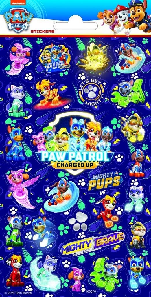 Mighty Paw Patrol Stickers, Hobby & Loisirs créatifs, Articles de fête, Envoi