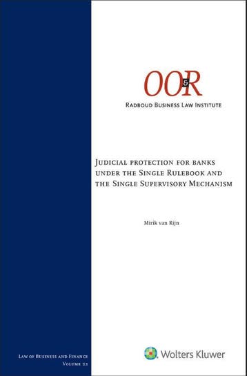 Judicial protection banks under the single rulebook/single, Boeken, Verzenden, Nieuw
