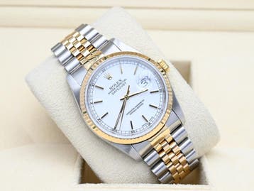 Rolex Datejust Ref. 16233 Year 1990 (Box & Papers), Handtassen en Accessoires, Horloges | Heren, Rolex, Polshorloge, Ophalen of Verzenden