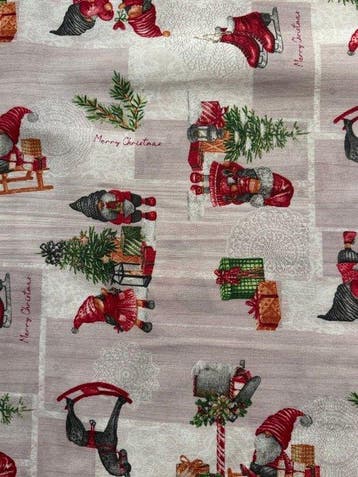 Kersttafelkleed, kabouters en kerstcadeaus - Tafelkleed -, Nieuw