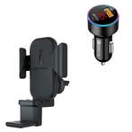 DrPhone Smart Sensor V5 10W 3 In 1 Draadloos Qi Autolader +, Verzenden