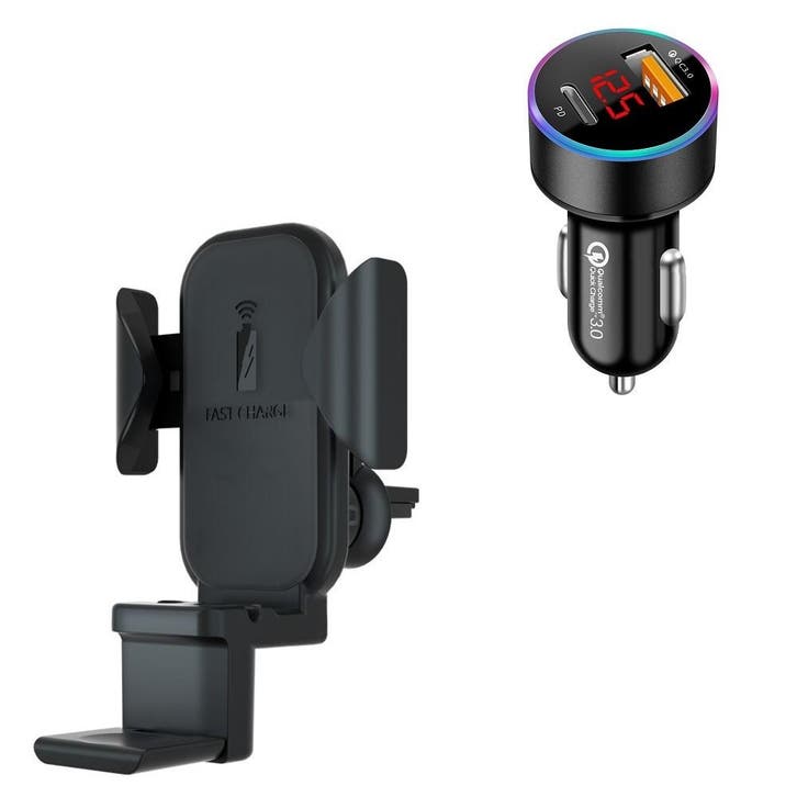 DrPhone Smart Sensor V5 10W 3 In 1 Draadloos Qi Autolader +, Computers en Software, Laptopstandaarden, Nieuw, Verzenden