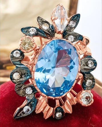 Zonder minimumprijs - Ring - 9 kt. Roségoud, Zilver, Nieuw