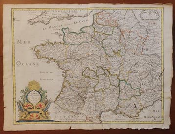 France - Carte historique du Royaume / Parlements; Pierre Du