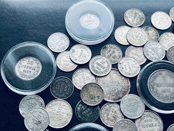 Finland. Lot of 80 coins, various Pennia & Markkaa, Gestempeld