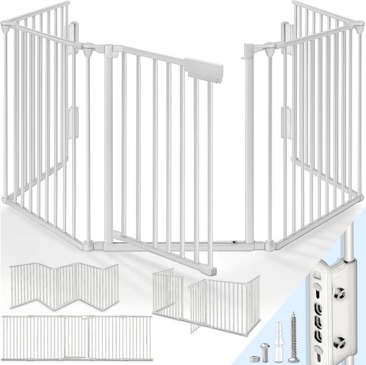 Veiligheidshek - Haardscherm - Hondenhek - 600cm - Grijs - K, Tuin en Terras, Tuinpoorten, Nieuw, Verzenden