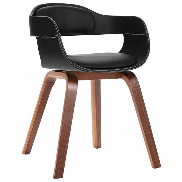 vidaXL Eetkamerstoel gebogen hout en kunstleer, Huis en Inrichting, Stoelen, Nieuw, Verzenden