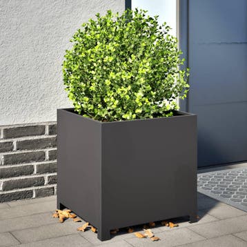 vidaXL Plantenbak 50x50x50 cm staal zwart, Verzenden, Nieuw