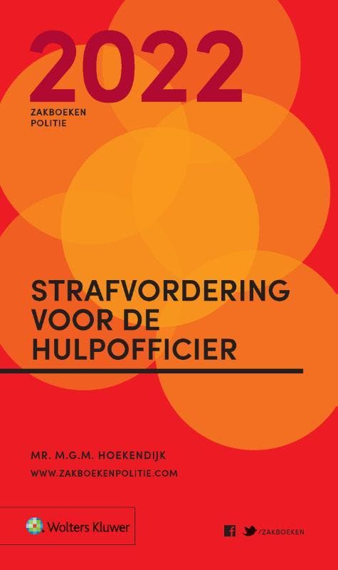 Zakboek strafvordering voor de hulpofficier 2022, Livres, Science, Envoi