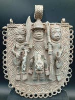 Plaat Bini Oba - Yoruba - Nigeria, Antiek en Kunst
