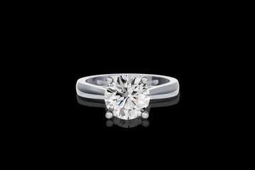 Ring - 14 karaat Witgoud - 3.02ct. tw. Diamant (Lab-grown), Handtassen en Accessoires, Ringen, Nieuw
