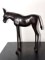 Abdoulaye Derme - sculptuur, Âne stylisé en bronze - 24 cm -