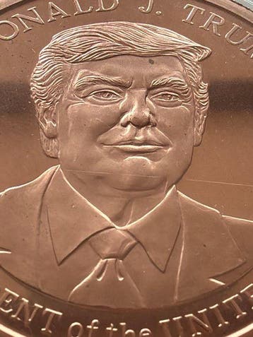 Wereld. Medal Donald Trump - 5 oz (.999) (Zonder