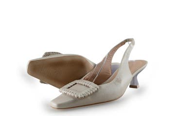 Zinda Slingbacks in maat 38 Wit, Kleding | Dames, Schoenen, Verzenden, Wit, Zo goed als nieuw, Zinda