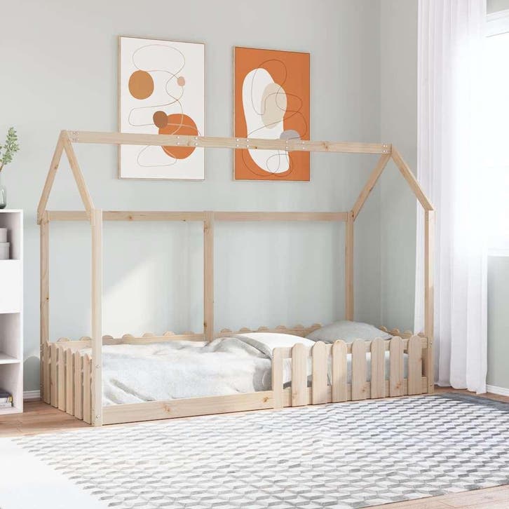 vidaXL Bedhuis massief grenenhout 80x200 cm, Huis en Inrichting, Slaapkamer | Bedden, Nieuw, Verzenden