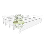 Betonplaat grijs lengte 200cm - hoogte 40cm - 200x40x3,2cm, Services & Professionnels, Lutte contre les nuisibles