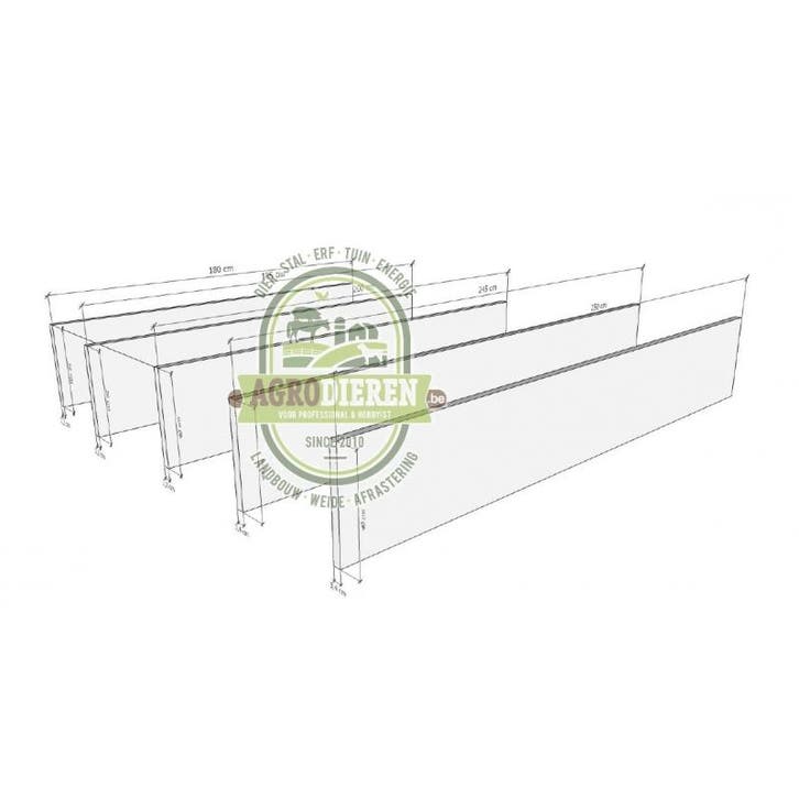 Betonplaat grijs lengte 200cm - hoogte 40cm - 200x40x3,2cm, Diensten en Vakmensen, Ongediertebestrijding