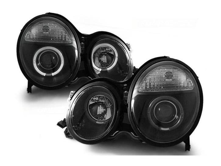 Angel Eyes koplampen Black geschikt voor Mercedes W210, Auto-onderdelen, Verlichting, Nieuw, Mercedes-Benz, Verzenden