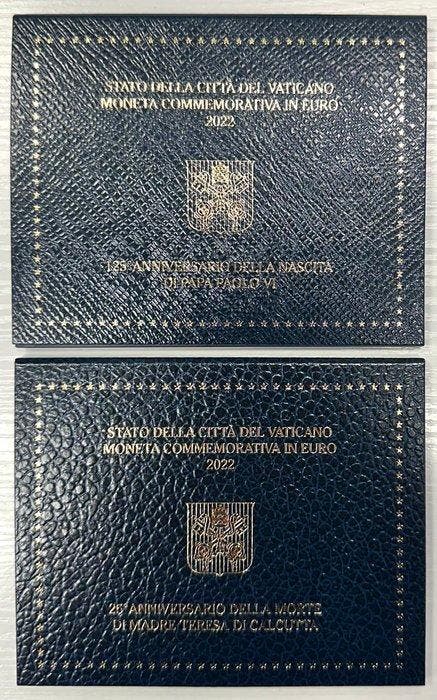 Vaticaan. 2 Euro 2022 Paul VI + Mère Teresa (2 monnaies), Timbres & Monnaies, Monnaies | Europe | Monnaies non-euro