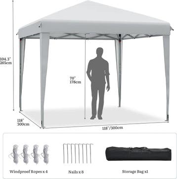 YITAHOME Paviljoen 3×3 m, easy-up partytent, uv-beschermi.., Ophalen of Verzenden, Nieuw