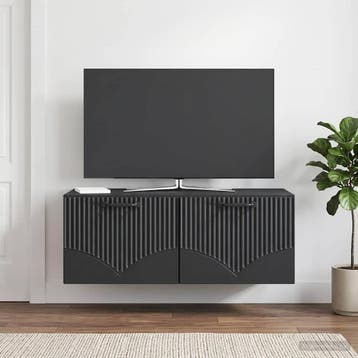 vidaXL Wandmontage TV-kast Zwart 78,5 x 41 x 30 cm Bewerkt, Verzenden