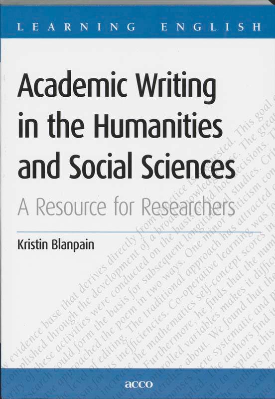 Academic writing in the humanities and social sciences /, Livres, Livres Autre, Envoi