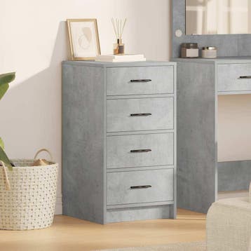 vidaXL Dressoir Betongrijs 40 x 41 x 75 cm Bewerkt hout, Verzenden, Nieuw