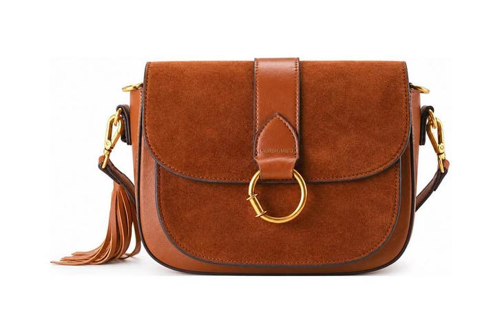 Laurent David Schoudertas Cognac, Handtassen en Accessoires, Tassen | Damestassen, Zo goed als nieuw, Verzenden