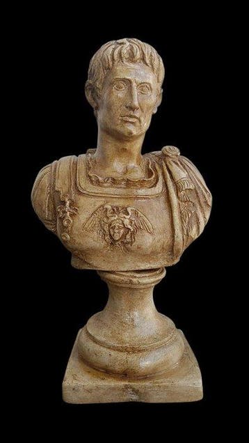Figuur - Coppia Imperatori Romani - marmerpoeder