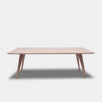 Tafel Rechthoekig Eikenhout  Hout Onderstel  140x90, Huis en Inrichting, Tafels | Eettafels, Nieuw