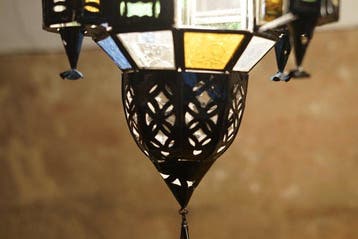 Lampe à suspendre - Métal - Lampe mauresque marocaine, Antiquités & Art