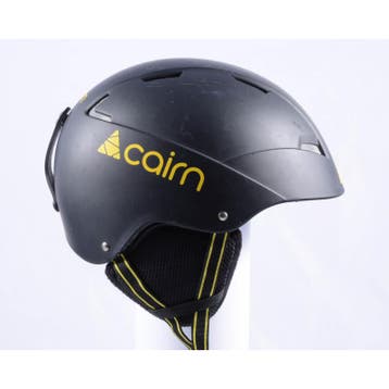 59 60 skihelm/snowboardhelm CAIRN LOC-ACTIVE, Matte black/ye, Verzenden, Gebruikt