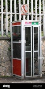 SIP Telecom - Reclamebord - vintage tweezijdige telefoon -