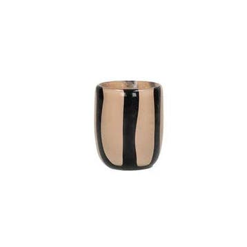 Pomax Cannes Vaas/Windlicht - Ivoor - 7x8 cm, Huis en Inrichting, Woonaccessoires | Kandelaars en Kaarsen, Verzenden, Nieuw