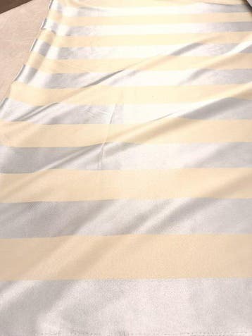 Misto Seta a Righe Oro e Argento - Meubelstof - 370 cm - 140