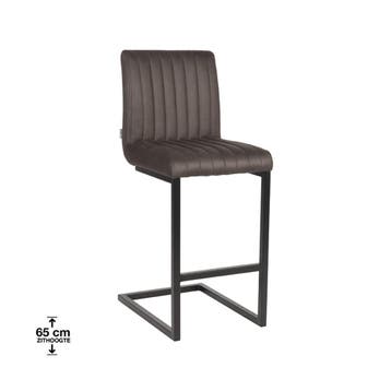 Barkruk Milo | Antraciet | Microvezel | Laag LABEL51, Zakelijke goederen, Verzenden, Nieuw in verpakking