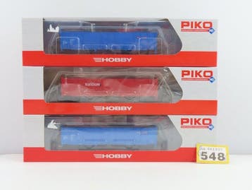 Piko H0 - 57750/57751 - Modeltrein goederenwagon (3) - 3, Hobby en Vrije tijd, Nieuw
