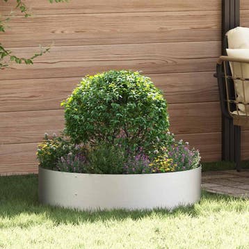 vidaXL Plantenring 5 st Zilver 80 x 80 x 20 cm Roestvrij, Verzenden, Nieuw