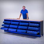 Datona Werkbank PREMIUM eiken werkblad met opbergbakken –, Doe-het-zelf en Bouw, Werkbanken, Ophalen of Verzenden, Nieuw