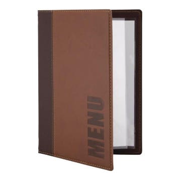 Menumap | TRENDY | Bruin | A4-Formaat | Dubbele Hoes (2, Verzenden, Nieuw in verpakking